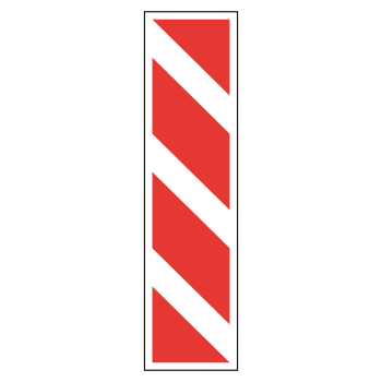 Дорожный знак 8.22.1 «Препятствие» (металл 0,8 мм, II типоразмер: 1700х500 мм, С/О пленка: тип В алмазная)